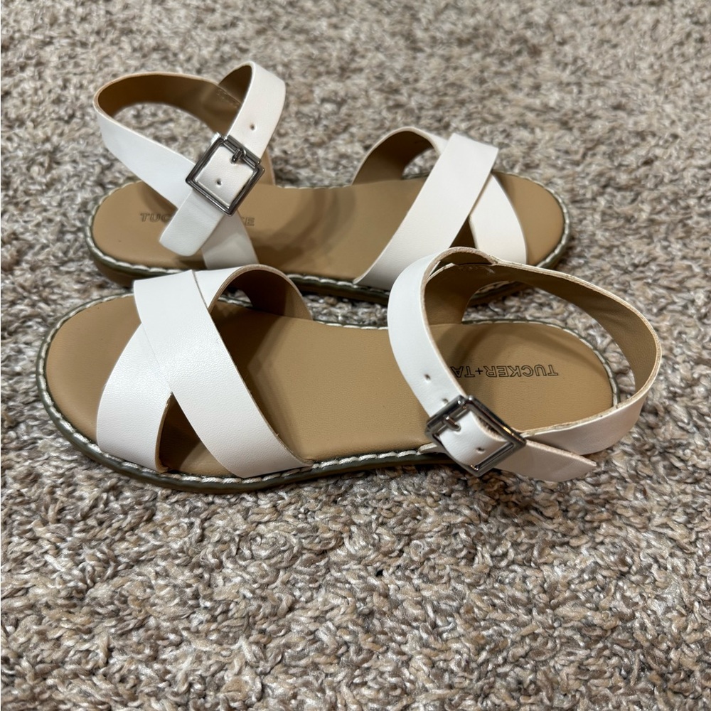 White Strappy Sandals for little girls (Tucker + Tate) - Picture 5 of 8